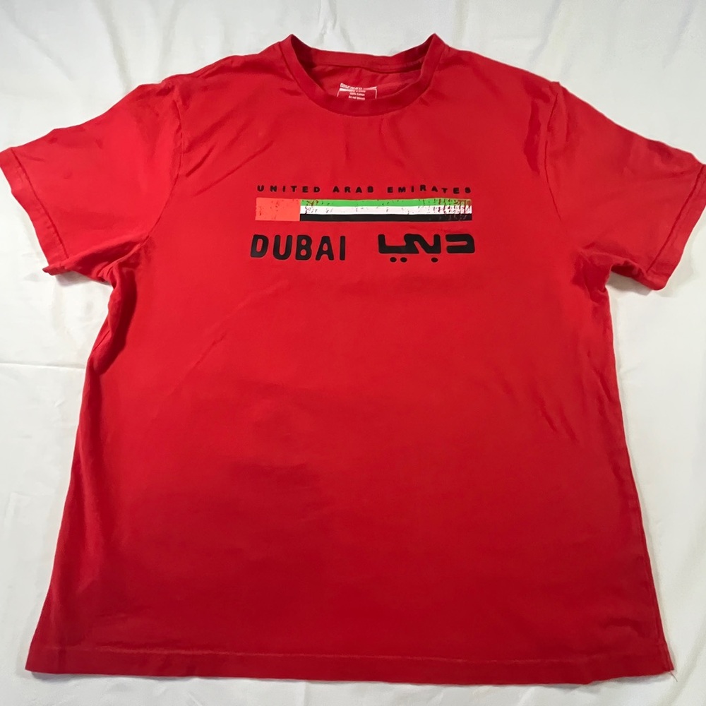 Red Dubai Graphic T-Shirt